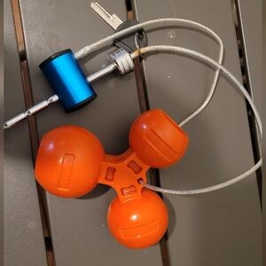 Orange Floating Keychain Retriever with Tether Cable
